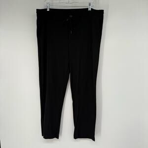 Patrick Assaraf Stretch Drawstring Pants Mens Sz XL Black Smart Casual Pockets
